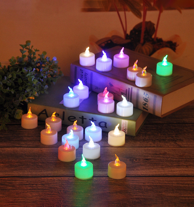 Tea Light Candles Warm White Flickering Battery Operated Flameless Mini LED Tea Light Candles