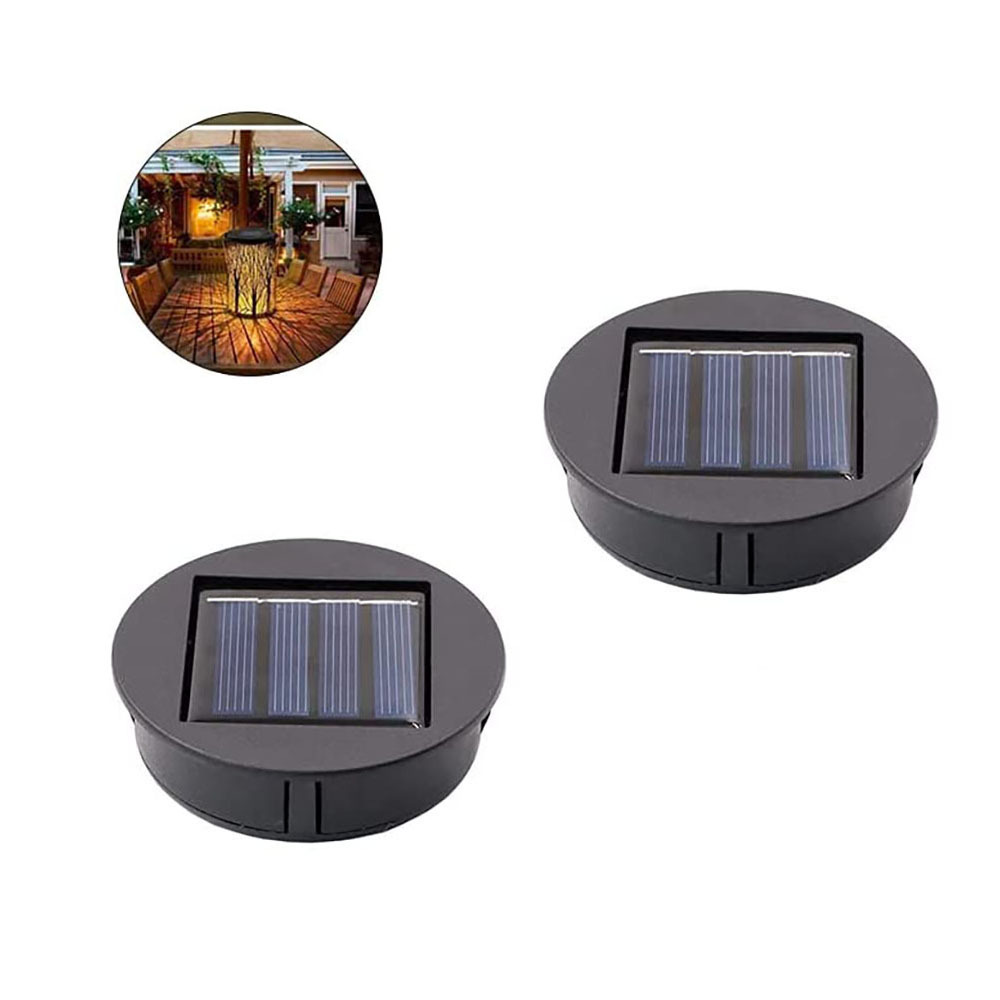 Solar Lights Replacement Top 8 cm Garden Solar Lights Replacement Parts with Warm/White LED olar Panel Replacement Part