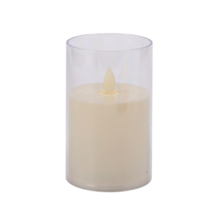 Beautiful Glass Candles Flickering Battery Operated Wick Realistic Real Wax LED Candles Light