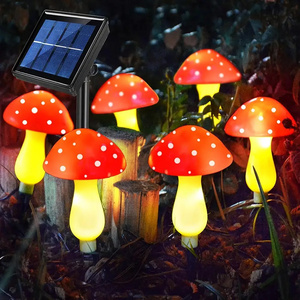 Tsinye Pretty Solar Fairy Lights Outdoor Solar Mushrooms Garden Decoration, 8 Modes Solar Garden Mushroom Lamp