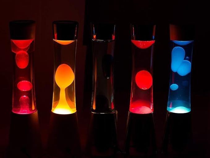 TSINYE Table Rainbow Lava Lamp/Multi-Coloured Base/Retro Nostalgia/Relaxing Mood Light/Modern Tower Design