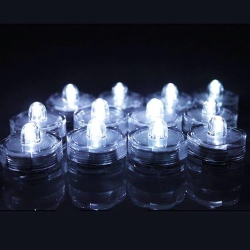 LED Beautiful Submersible Pond Lights Waterproof Tea Lights Battery Operated Candles Lights