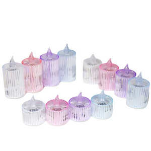 Rose Shadow LED Flameless Candles Flickering Crystal Candles Battery Included Romantic