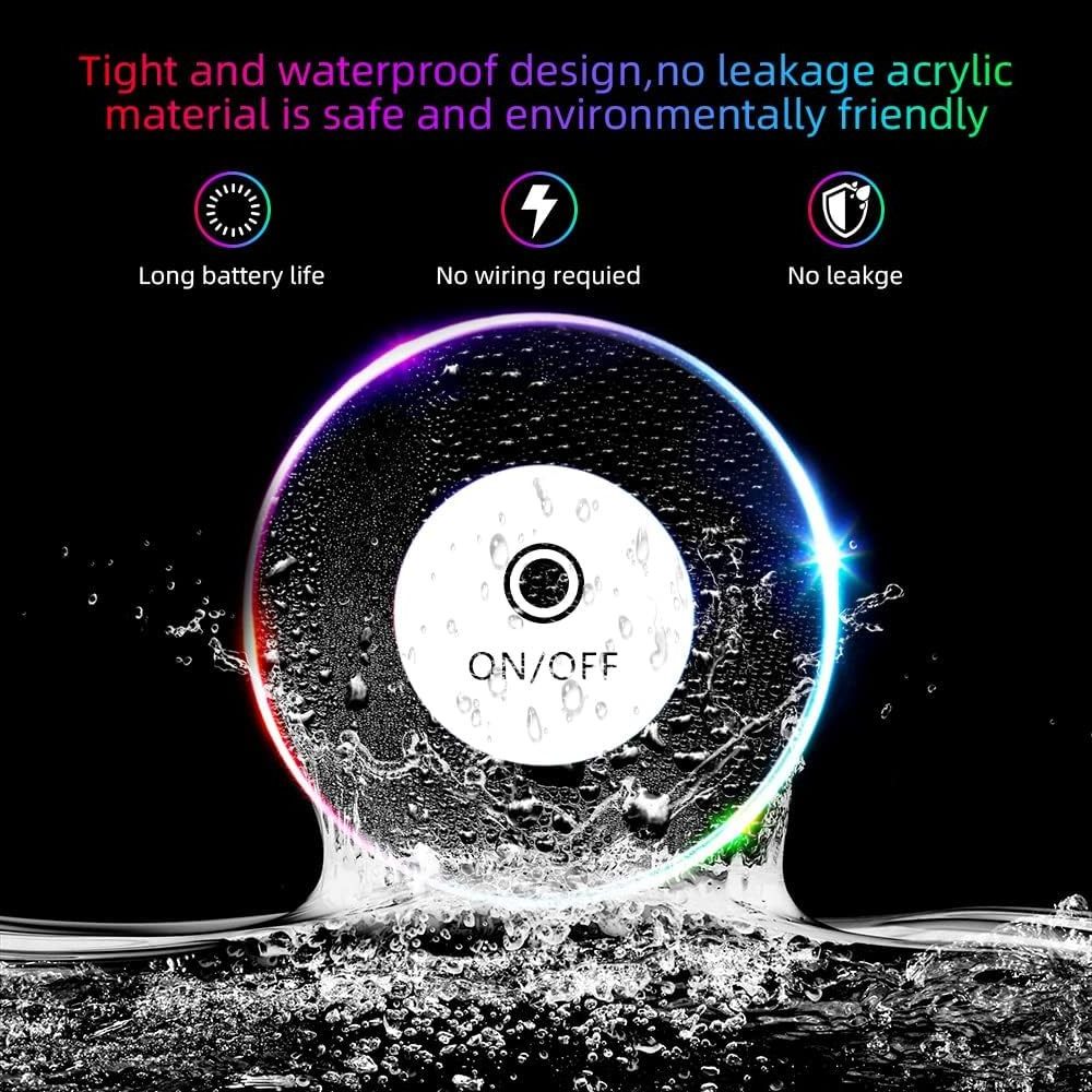 7Colors RGB LED Bottle Lights LED Sticker Coaster Discs Light Up for Drinks  LED Sticker Coaster Discs Light Up for Drinks Flash