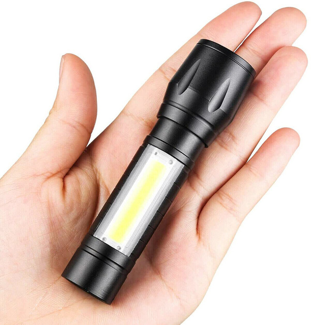 mini flashlight COB side light multifunctional vintage foldable retro usb rechargeable  LED Torch Light COB Flashlight Set