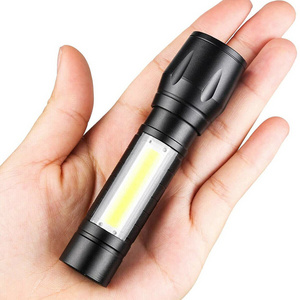 mini flashlight COB side light multifunctional vintage foldable retro usb rechargeable  LED Torch Light COB Flashlight Set