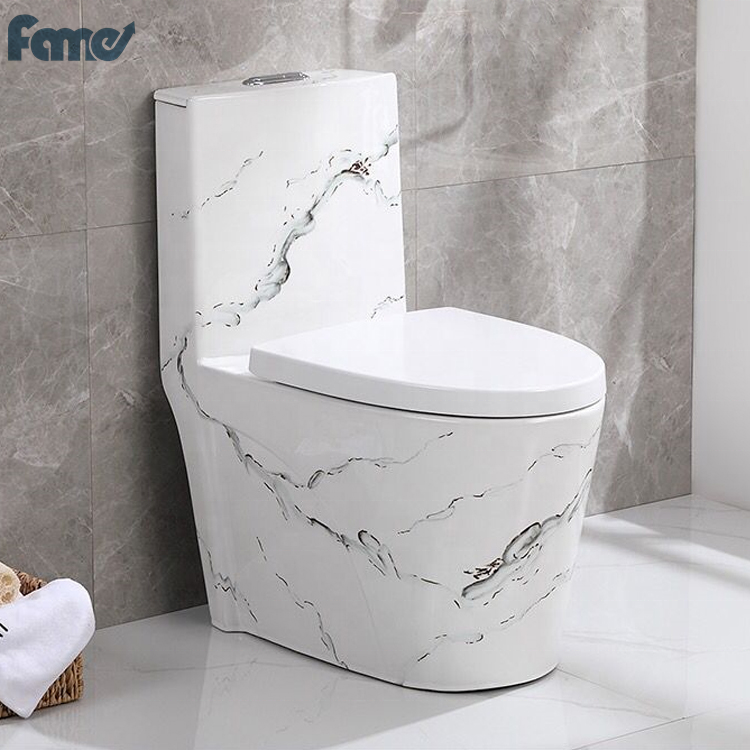 Wholesale round modern Ceramic One Piece WC Toilet Bowl for home use