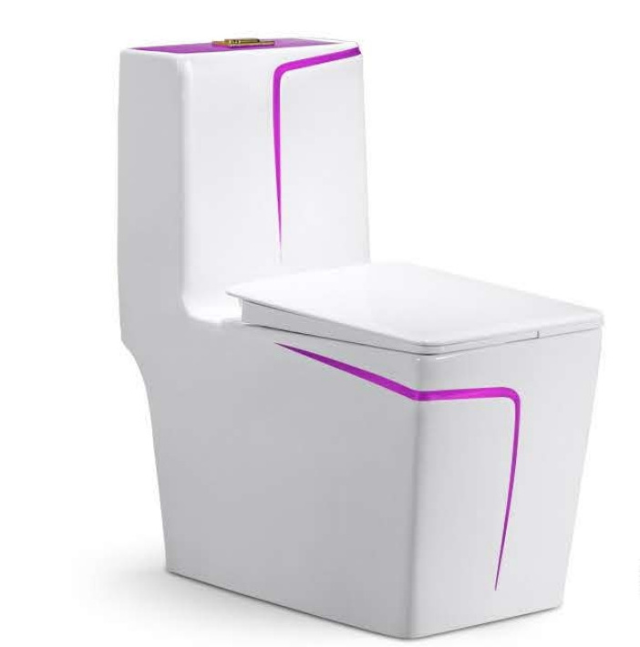 hot sale modern ceramic Multicolored square one piece toilet for bathroom