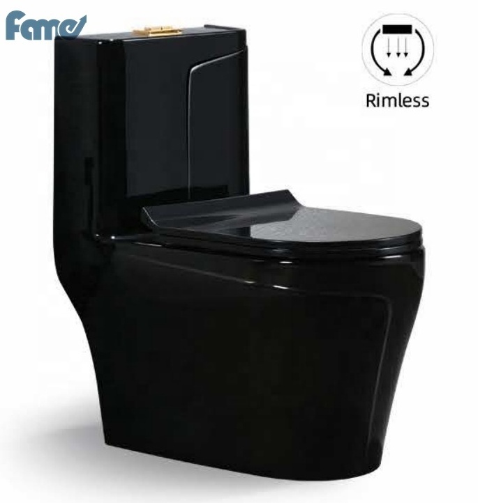 hot sale color luxury design ceramic one piece toilet for bathroom