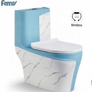 hot sale color luxury design ceramic one piece toilet for bathroom