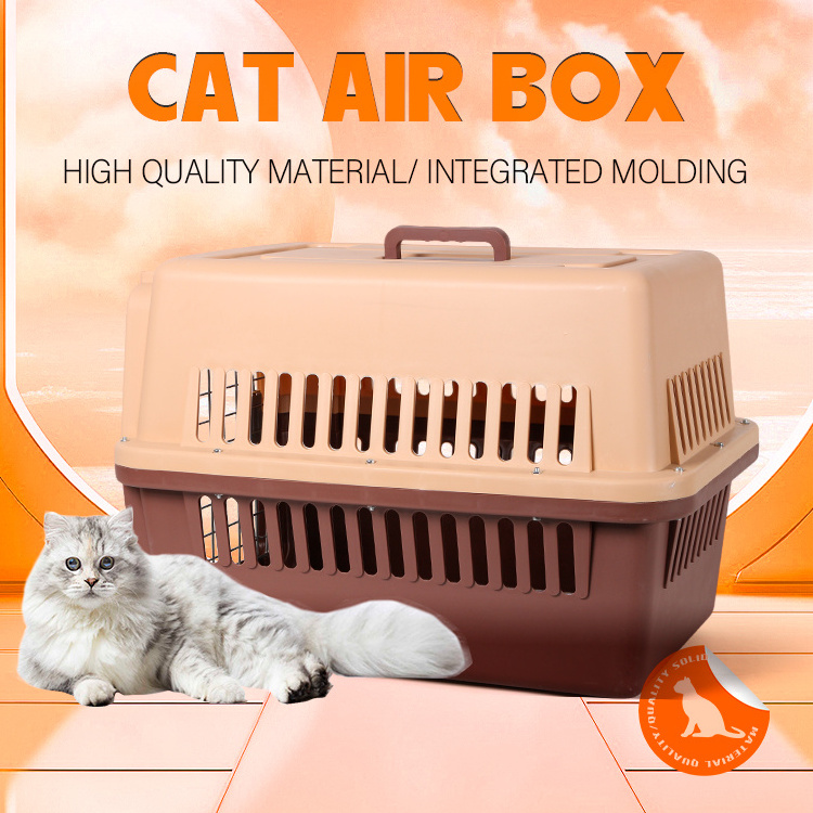 Portable Plastic Dog Carriers Animal Aviation Box Pet Travel Cage Airline crate Approved Pet Air Box