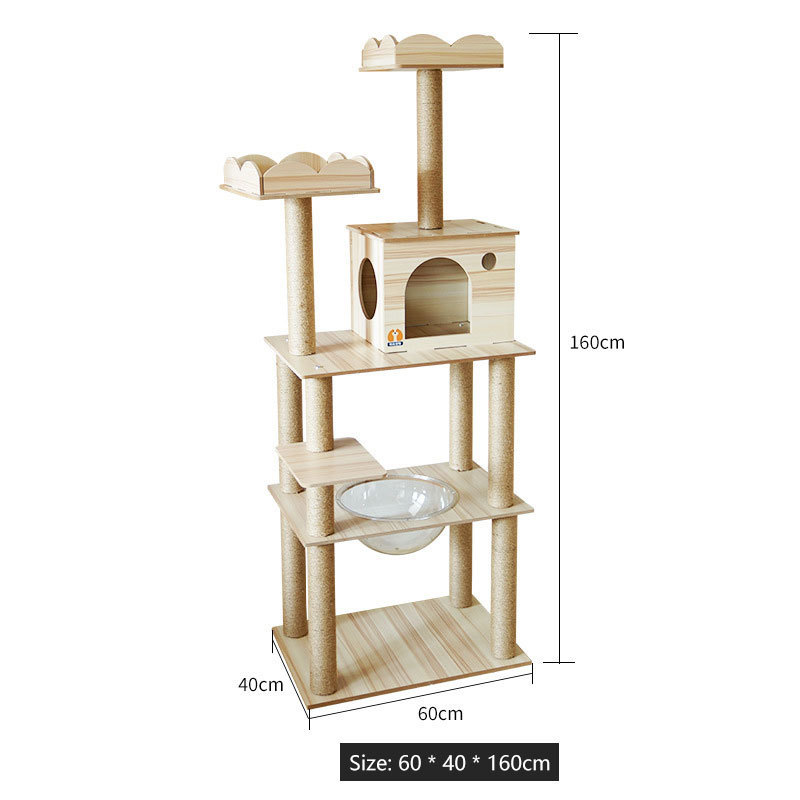 Cat scratching post Cat Climbing Shelves Sisal Scratcher Tall Flower Cat Tree House Hammock And Towers