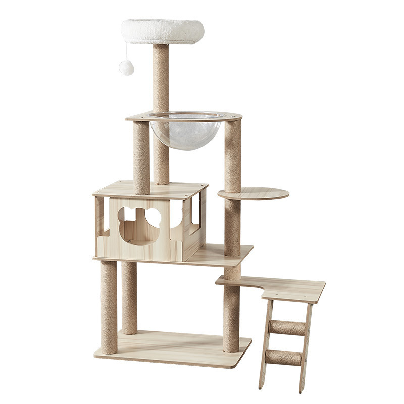 Cat scratching post Cat Climbing Shelves Sisal Scratcher Tall Flower Cat Tree House Hammock And Towers