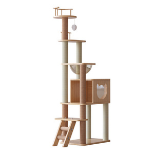 Cat scratching post Cat Climbing Shelves Sisal Scratcher Tall Flower Cat Tree House Hammock And Towers