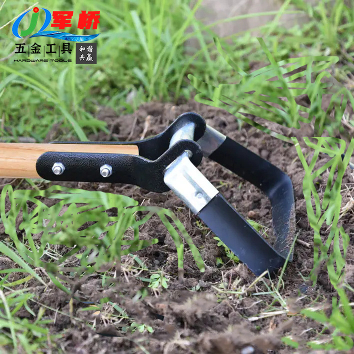 wholesale American Europe market Weeding Gardening Hula Hoes Long Handle Heavy Duty  Weeding Stirrup Hoe Garden Tool Scuffle hoe