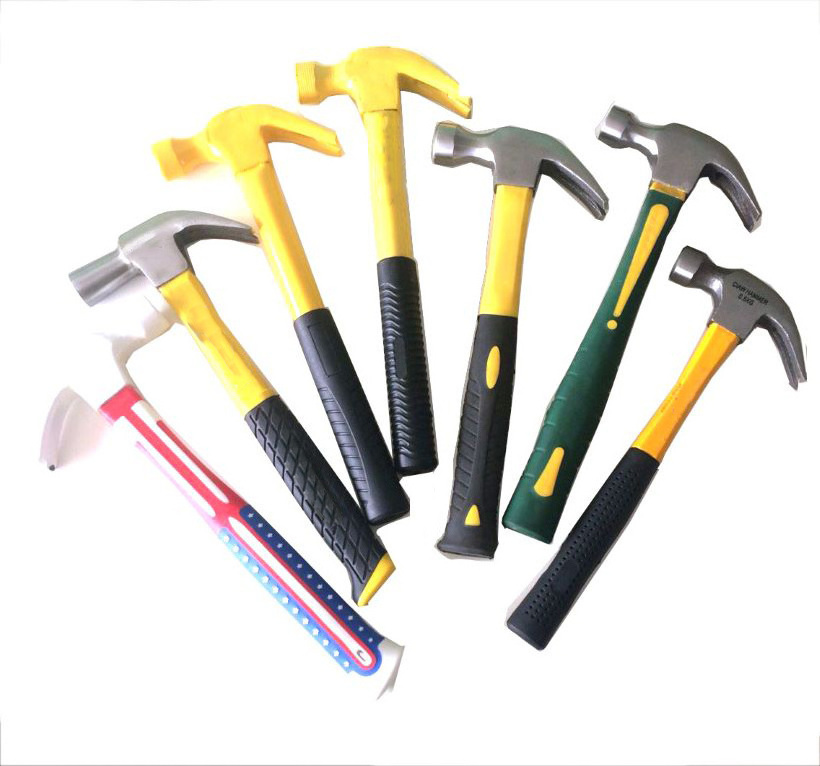 Professional 8oz steel pipe handle  multifunctional claw hammer