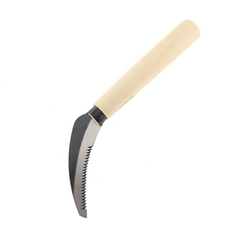 SI206CS Japanese Agricultural Tools Grass Rice Harvesting Weeding Serrated Toothed Knife Sickle