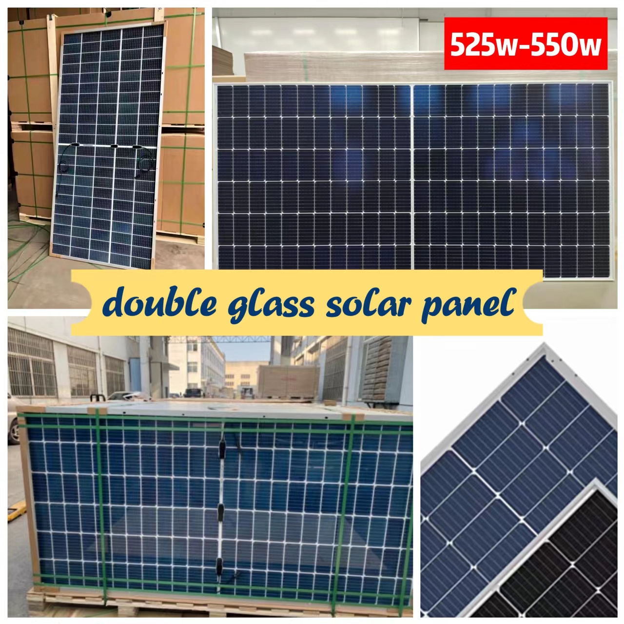 Rotterdam warehouse 48v 540w 550w 560w solar photovolta panel monocrystalline panel solar 550 watt in stock