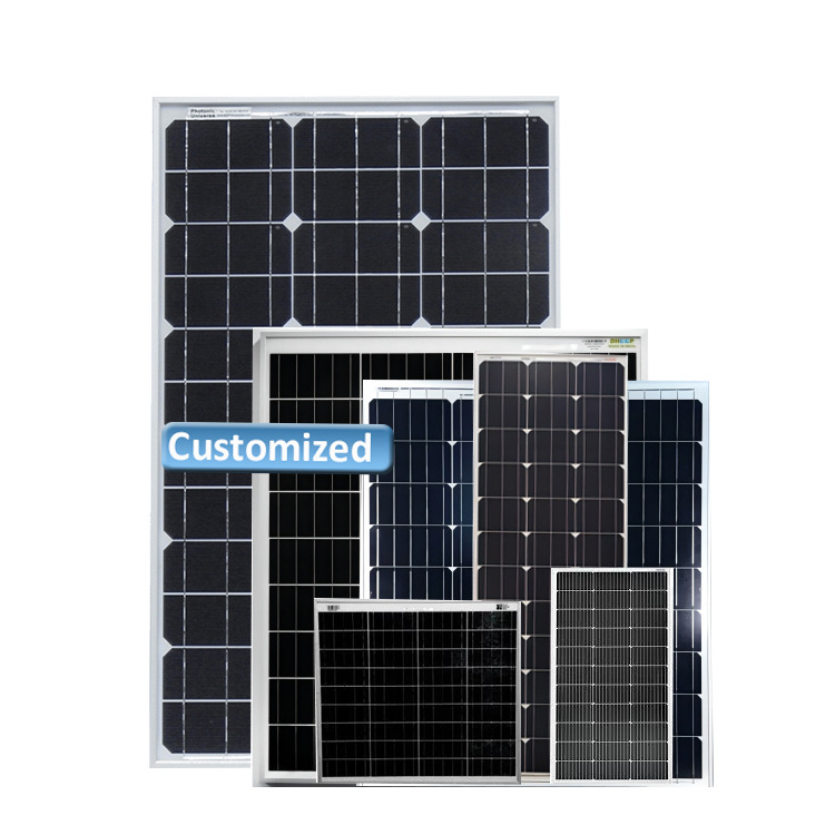 Small sizes olar pv panel 5w 10w 20w 50w 100w 120w 150w 160w 180w 200w Monocrystalline Silicon Solar Panel