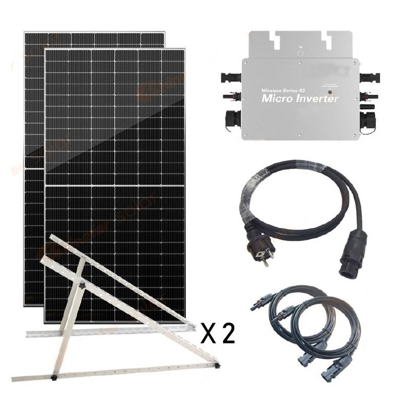 Balcony solar panel kit 600w 800w wifi solar balcony system plug and play solar charging micro inverter for roof outdoor