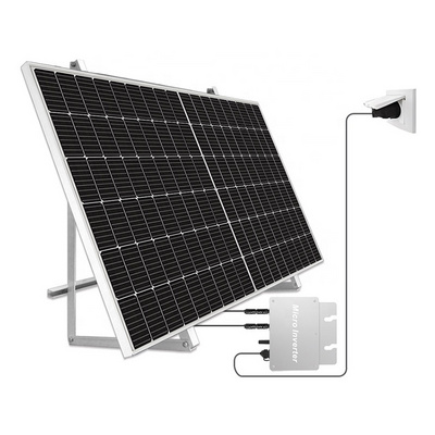 Balcony solar panel kit 600w 800w wifi solar balcony system plug and play solar charging micro inverter for roof outdoor