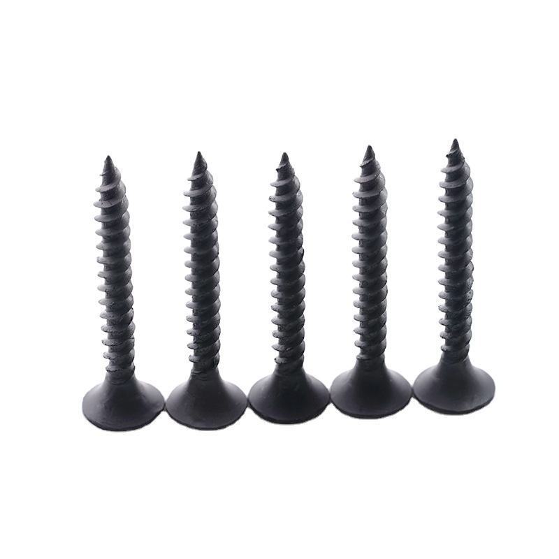 3.5x25mm black self-drilling drywall tool screw coarse thared 6x1 1/4 2 inches with pvc washer