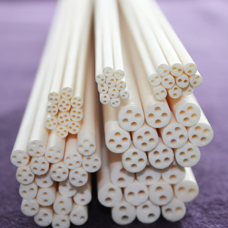 High Purity Alumina Insulation 2 hole 4 holes Ceramics Tube