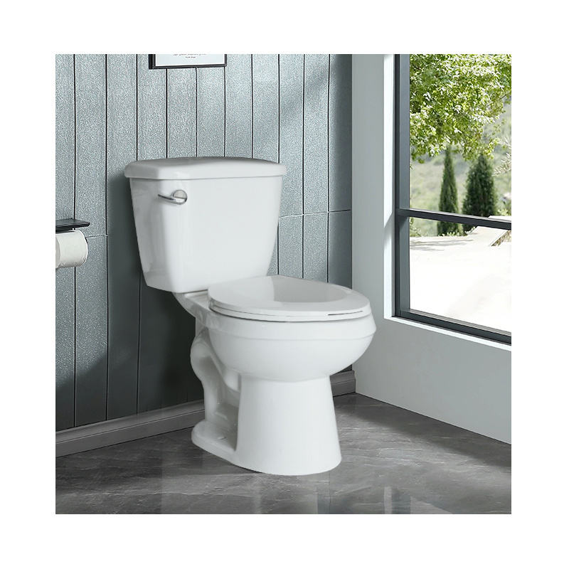 Modern Floor Mounted Sanitary Ware Siphon American Standard Elongated Water Closet Bathroom Two Piece Toilet Bowl WC Toilet Set