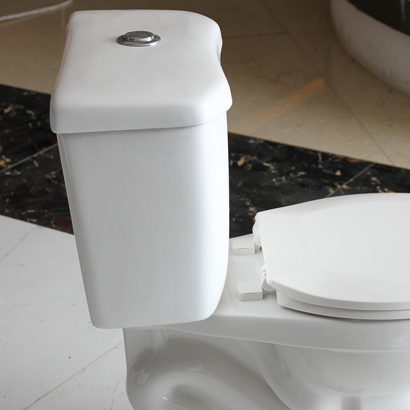 Modern Floor Mounted Sanitary Ware Siphon American Standard Elongated Water Closet Bathroom Two Piece Toilet Bowl WC Toilet Set