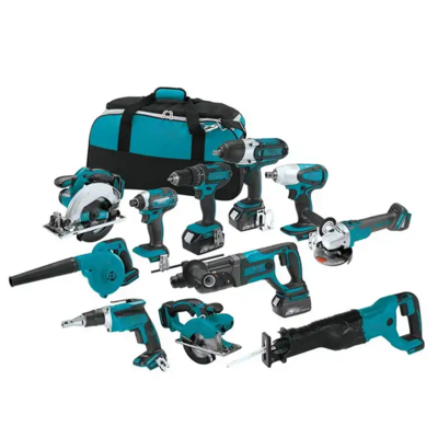 High-quality 18v 20V Battery Power Tools Set Combo Cordless Drill And Hammer Tool 11 Piece Sets