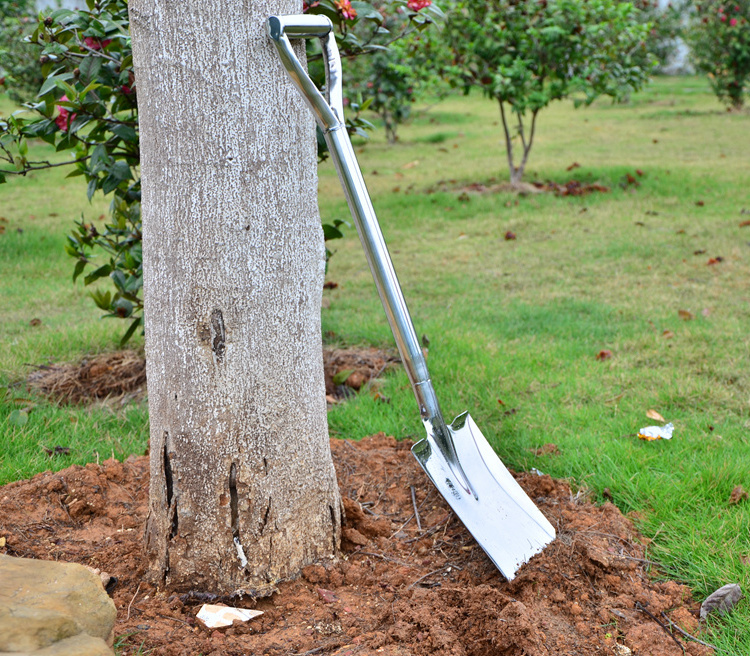 Factory Direct Sale Farm Tool Steel Silver  Heads Spade Square Shovel