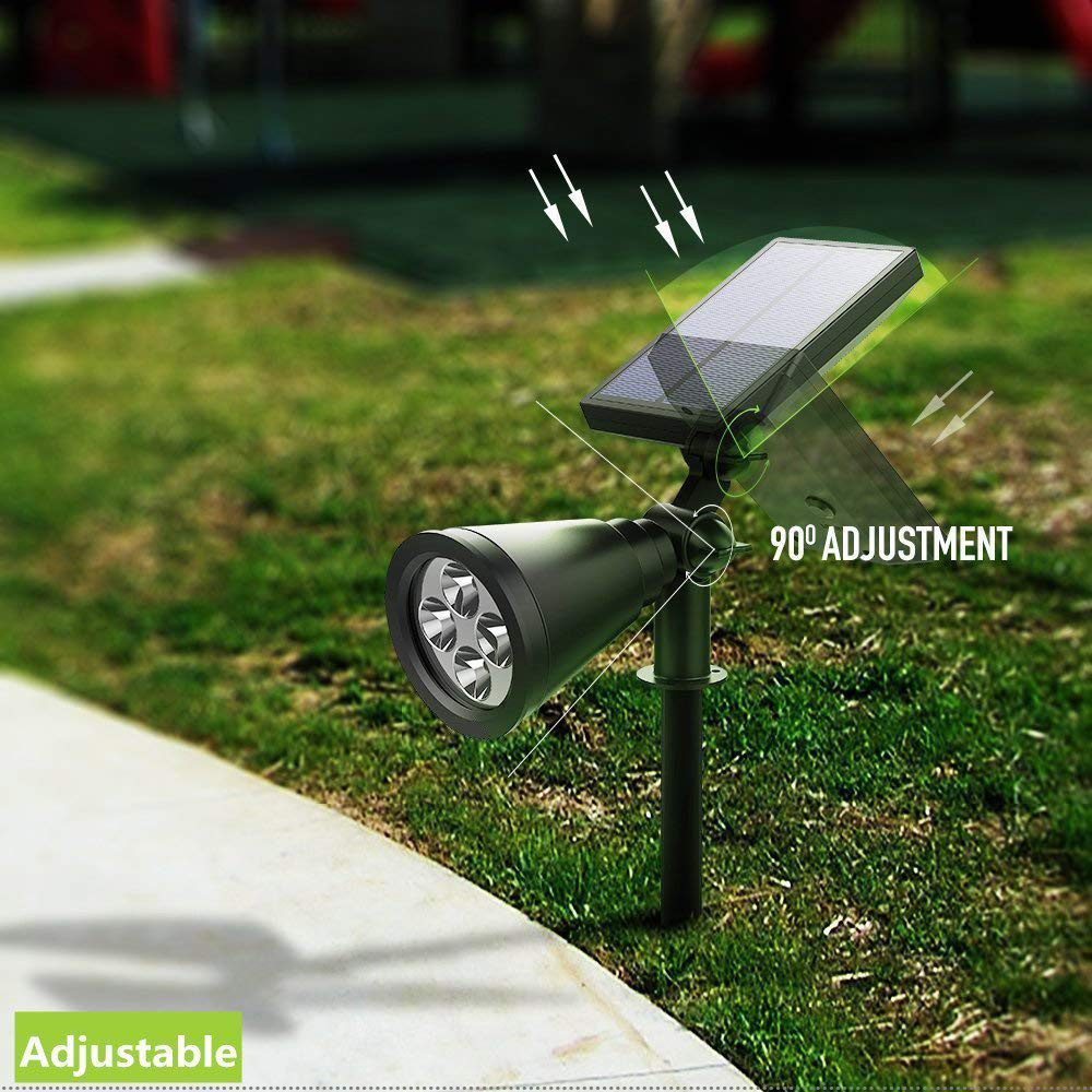 Wholesale Waterproof 4 LED Solar Spotlight Adjustable Solar Spot Lawn Light Outdoor