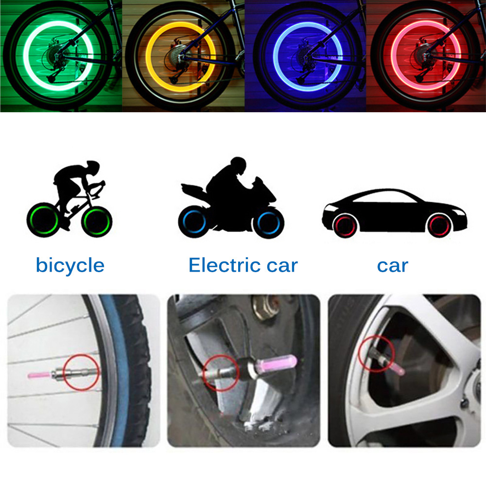 Bicycle Accessories Cycle Light Led Flash Tyre Valve Light For Car Bike Bicycle Motorbicycle Wheel Tire Light