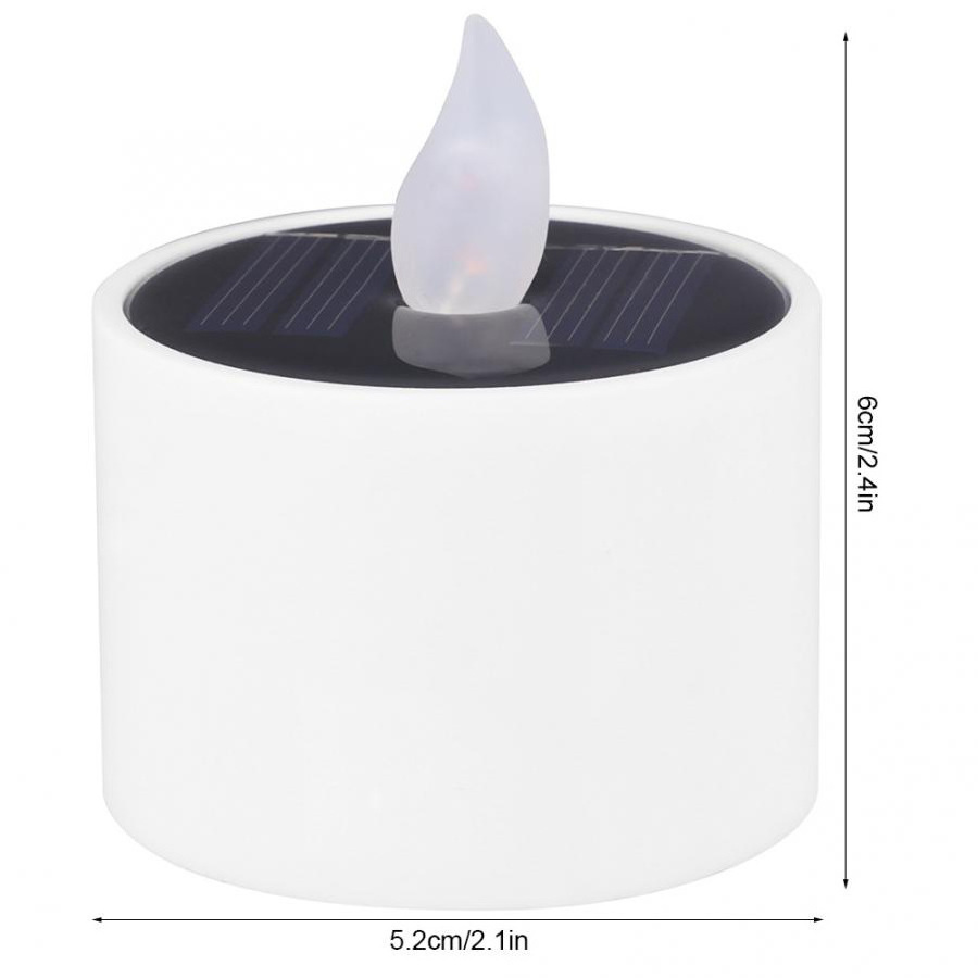 New Round Shape Solar Powered Led Candles Tea Lights Flameless Decorative Christmas Solar Candle Lights