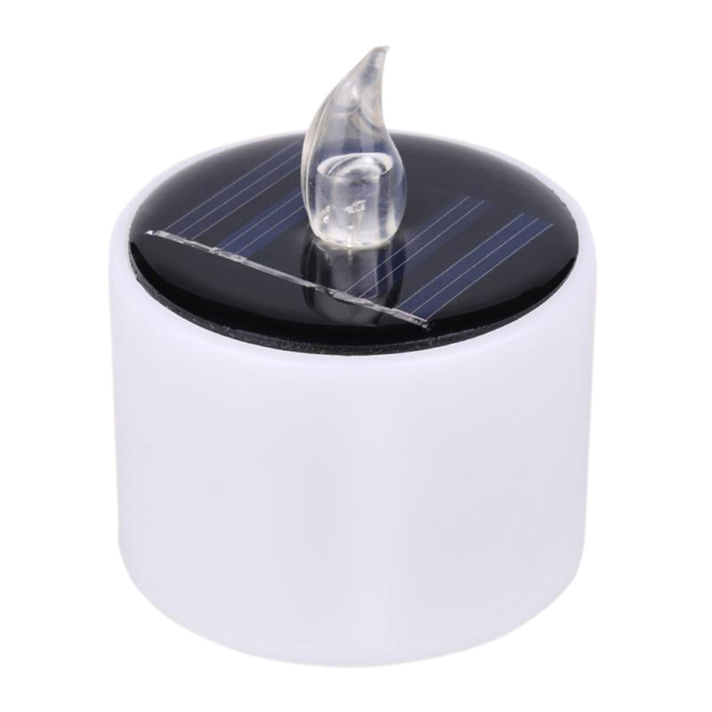 New Round Shape Solar Powered Led Candles Tea Lights Flameless Decorative Christmas Solar Candle Lights