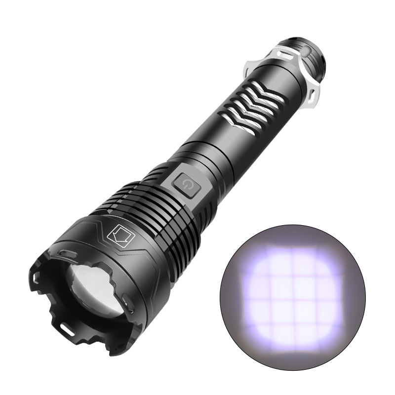 3000 High Lumen XHP160 Powerful Long Distance rechargeable Zoomable LED Tactical torches light Aluminum Alloy Flashlights