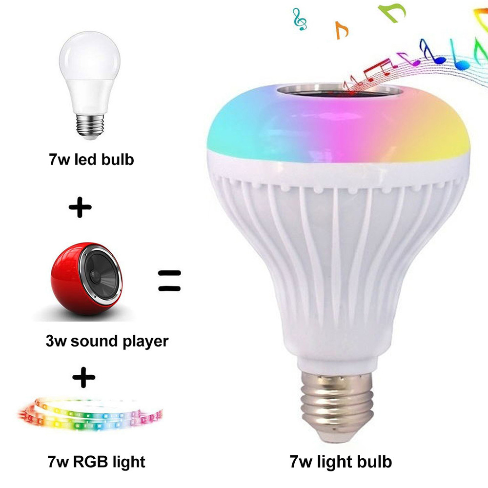 E26 E27 base RGB Multicolor Remote Control Wireless Led Smart Bulb