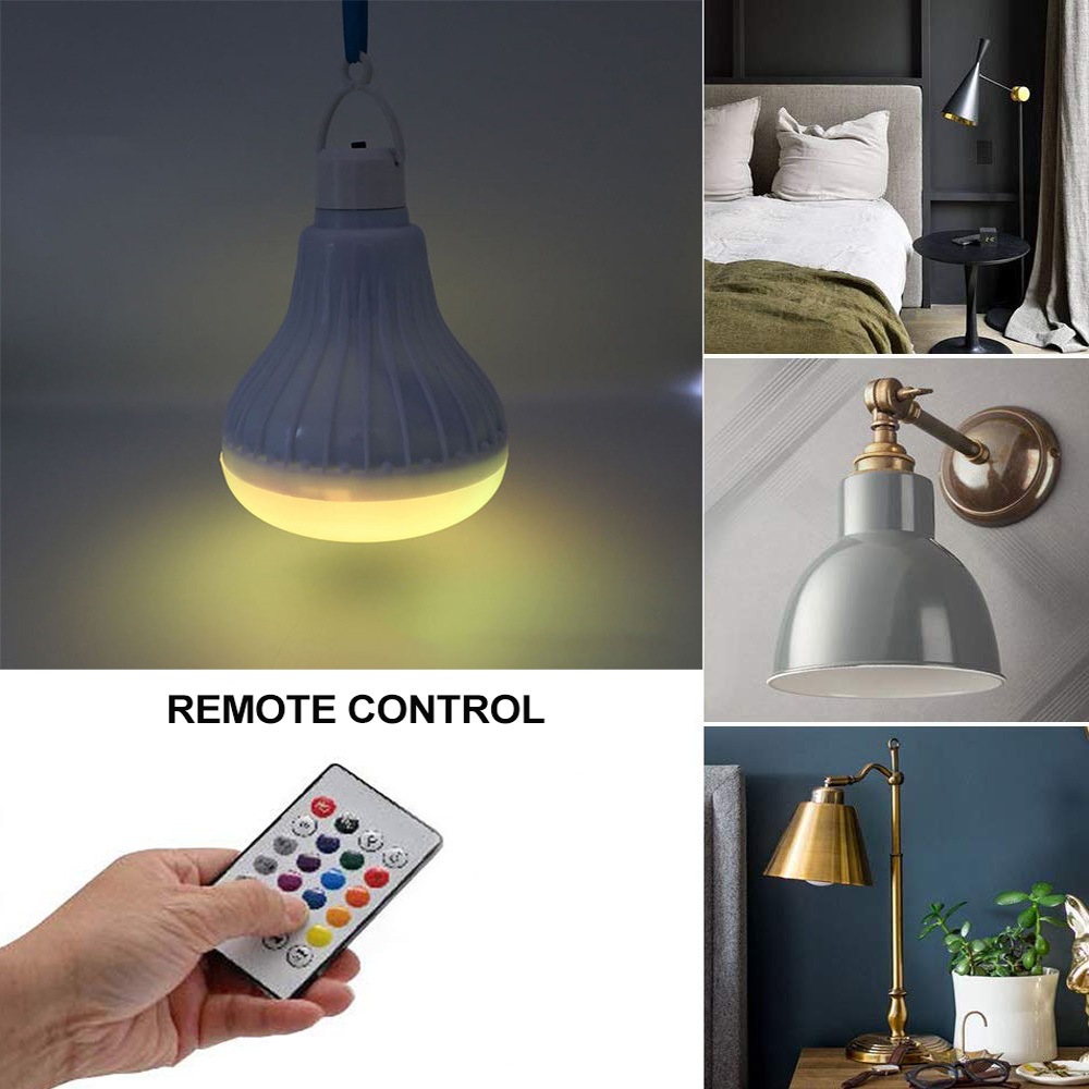 E26 E27 base RGB Multicolor Remote Control Wireless Led Smart Bulb