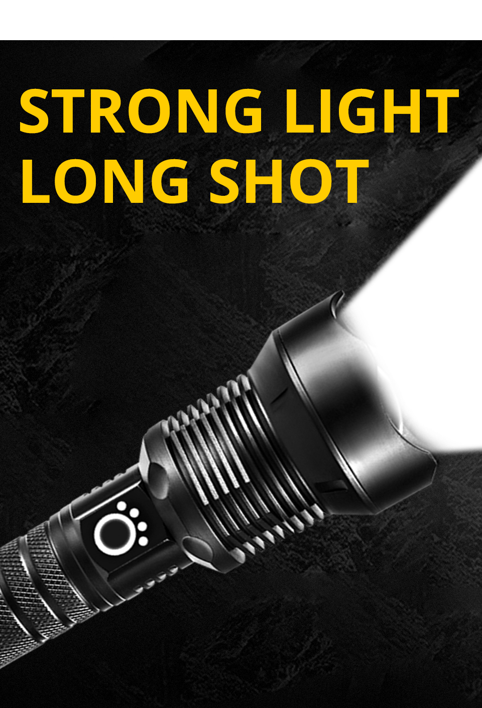 LED Flashlight Telescopic Dimming XPH70 Flashlight Rechargeable Battery ZOOM Flashlight Emergency Aluminum Alloy 90 30000 36000