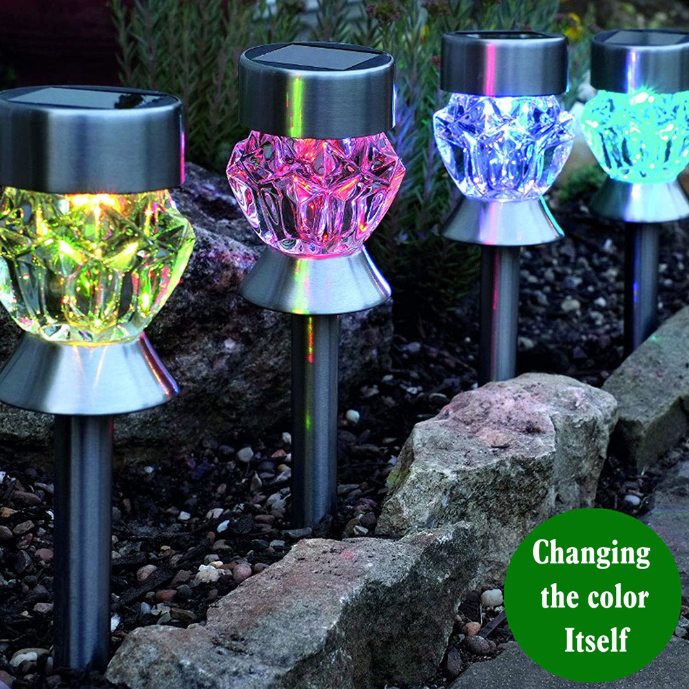 Stainless steel solar decorative garden stake lights waterproof outdoor led garden lights