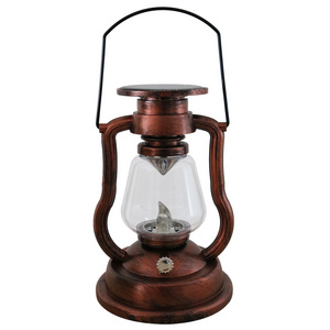 outdoor waterproof solar led retro kerosene lamp landscape garden light Flame Candle camping Lamp lantern