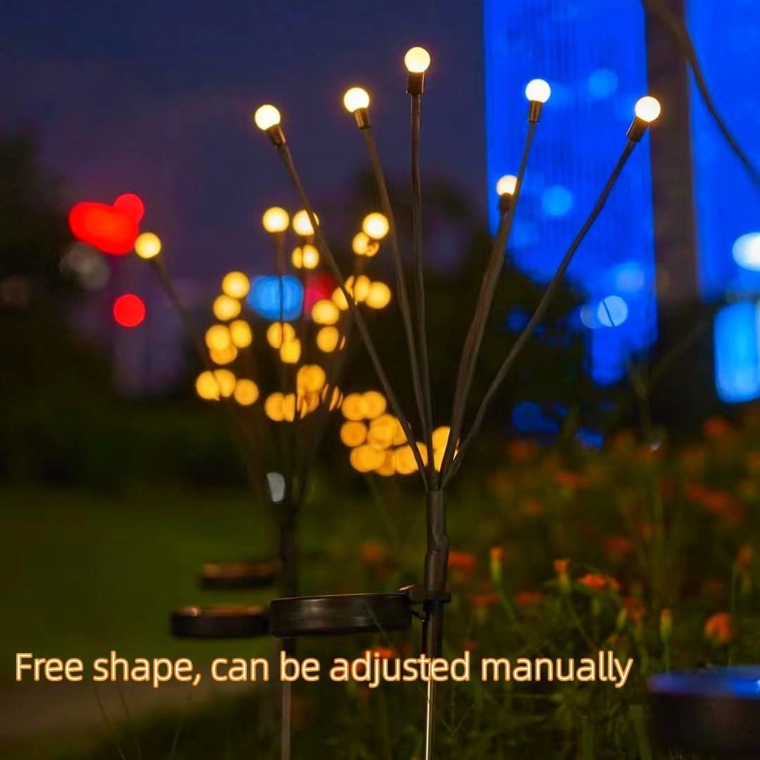 6/8/16 Led Solar Powered Wind-Powered Swaying Firefly Lamp Landscape Lights Garden Outdoor Waterproof Rgb Firework Holiday Light