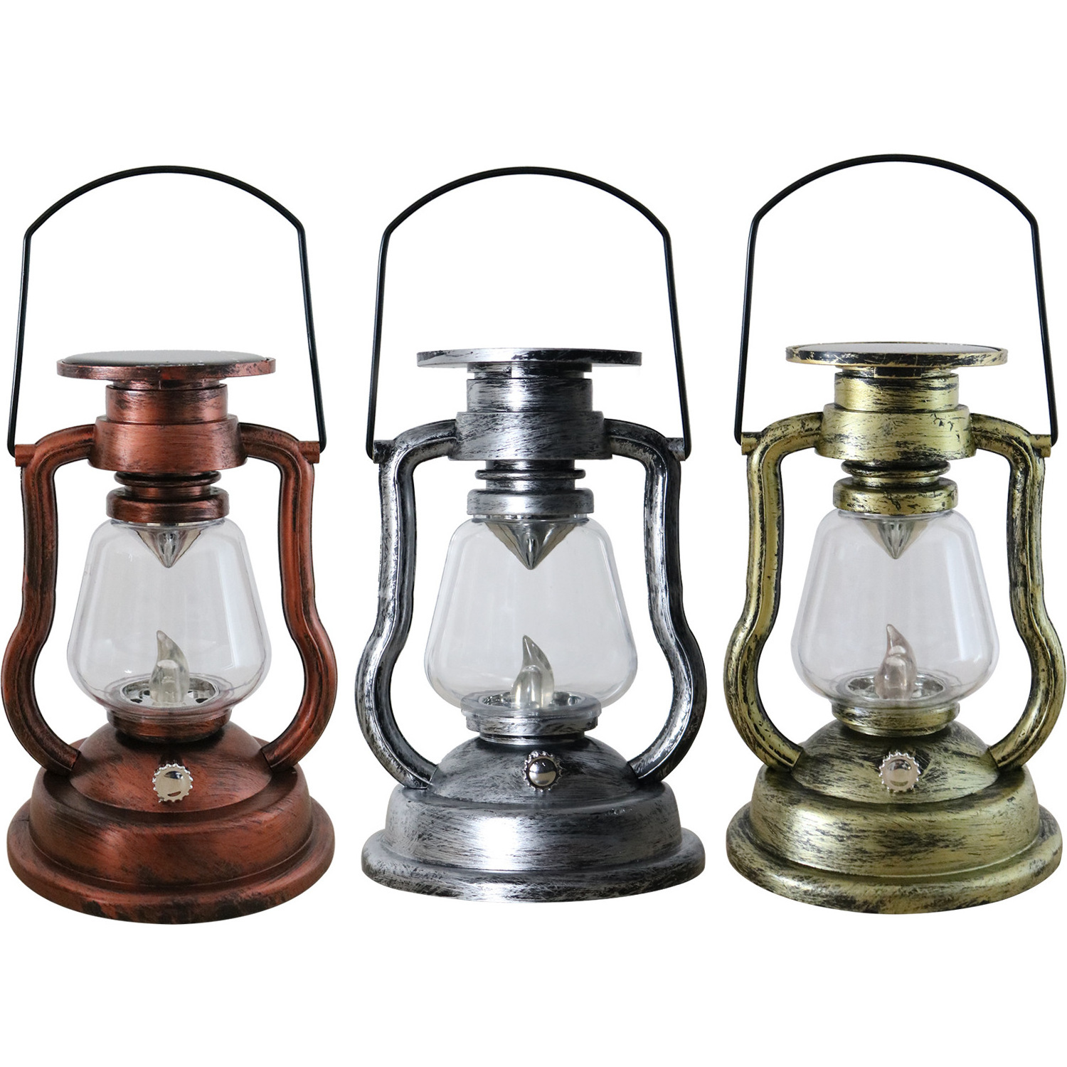 outdoor waterproof solar led retro kerosene lamp landscape garden light Flame Candle camping Lamp lantern