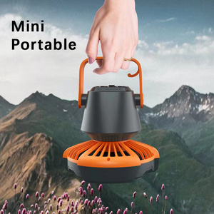 Outdoor Portable Waterproof Rechargeable Led Emergency Muli-fuction Hanging Tent Camping Lamp Hook Lantern with Fan