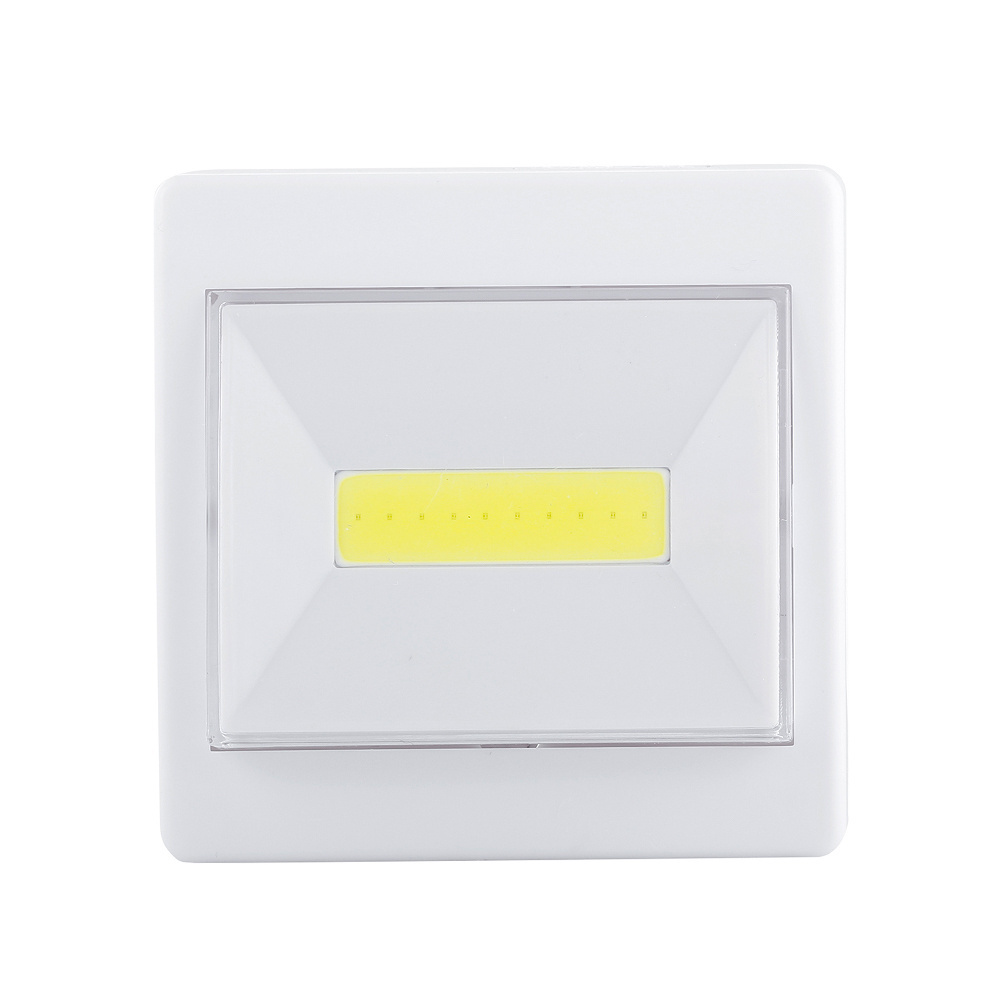 Mini Bright Led Night Wall Light Cob Battery Operated Cordless Switch Tap Light For Indoor Closet Emergency Light