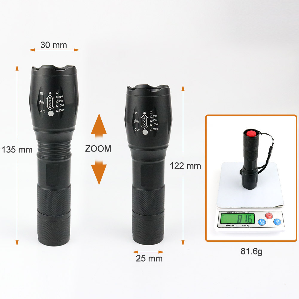 Mini USB Rechargeable 1000ml XML T6 LED Flashlight Tactical Aluminum Alloy  Torch Light Long Range For Outdoor Camping