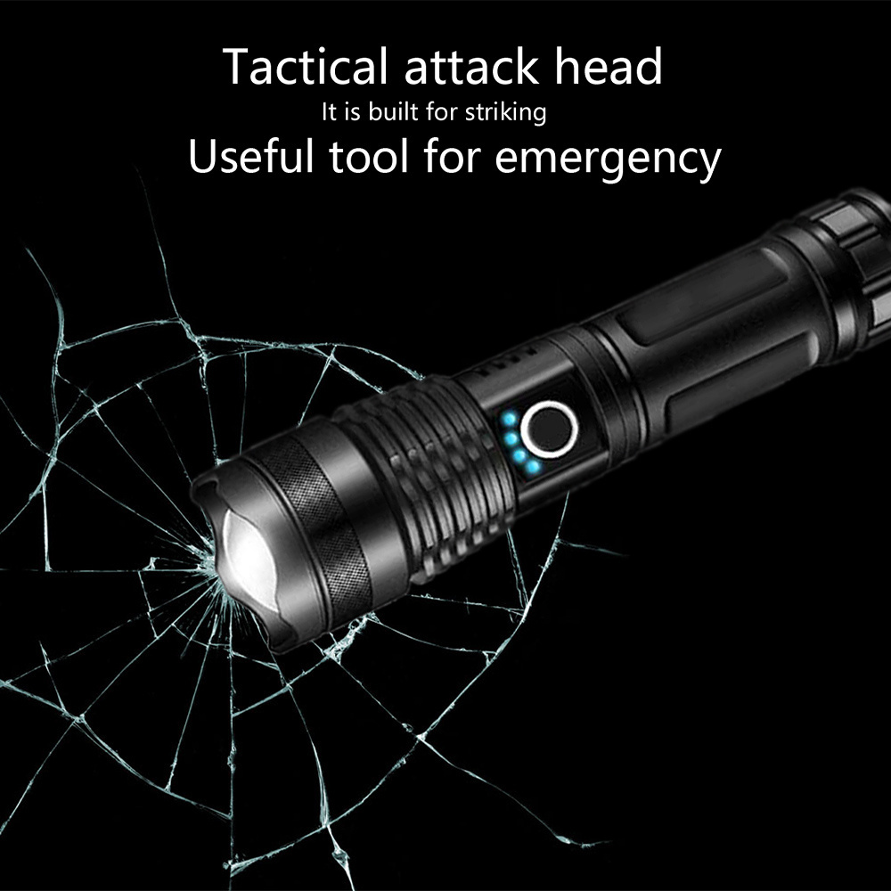 20W XHP50 long range powerful high powered 500lm led flashlight torches rechargeable Waterproof led tactical flashlights