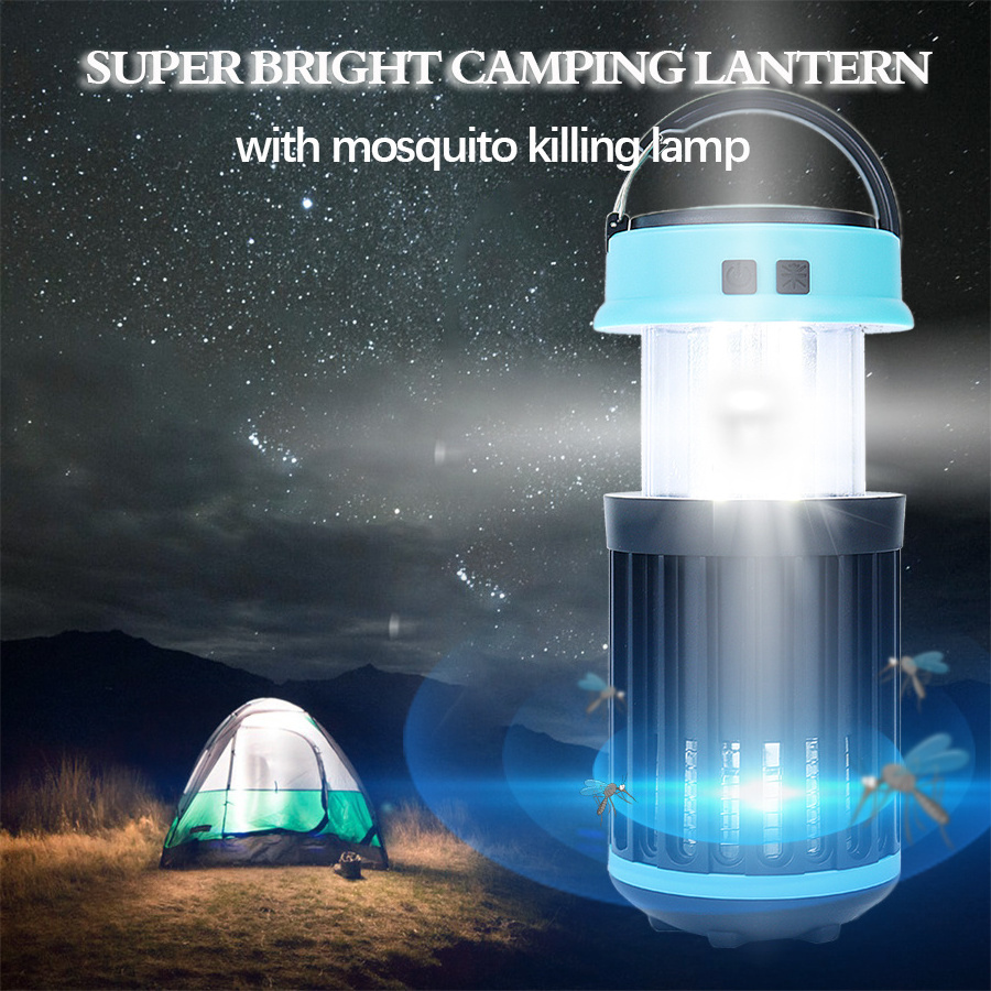 new outdoor waterproof hanging mosquito zapper Portable USB rechargeable LED Camping lantern lamp