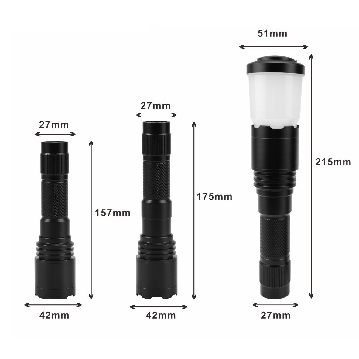 New Design 2 In 1 Outdoor Camping Latern Portable Edc Flash Light Detachable Lighting Tactical Flashlights Lighting For Camping