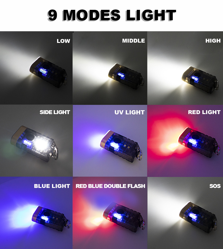 380lm Aluminum Body Keychain Flashlight Torch Mini Super Bright Rechargeable Portable Led Torch Light Custom Flashlight